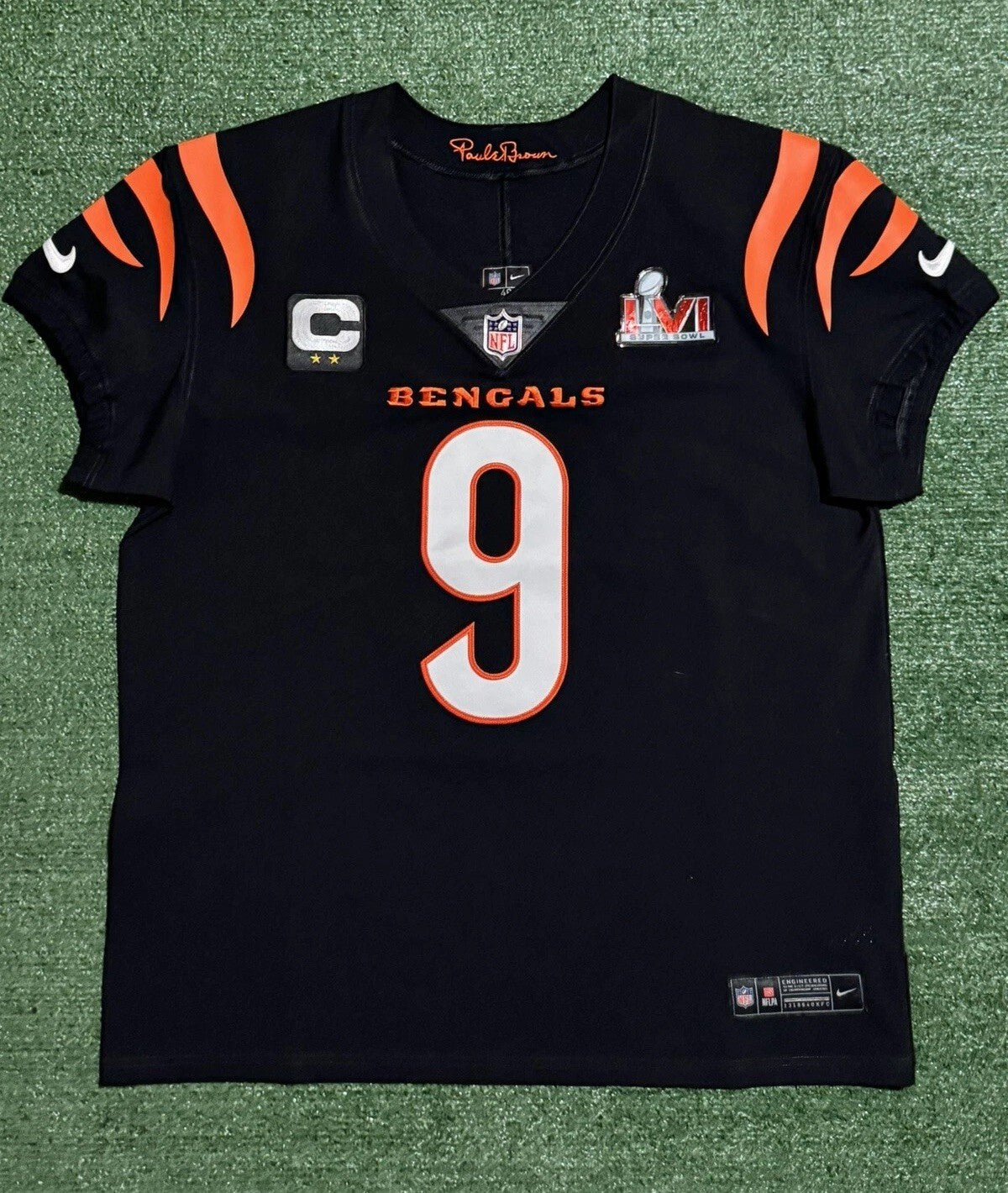 Joe Burrow Cincinnati Bengals Jersey #9 Nike Vapor Elite Black Size 48 (XL) NFL