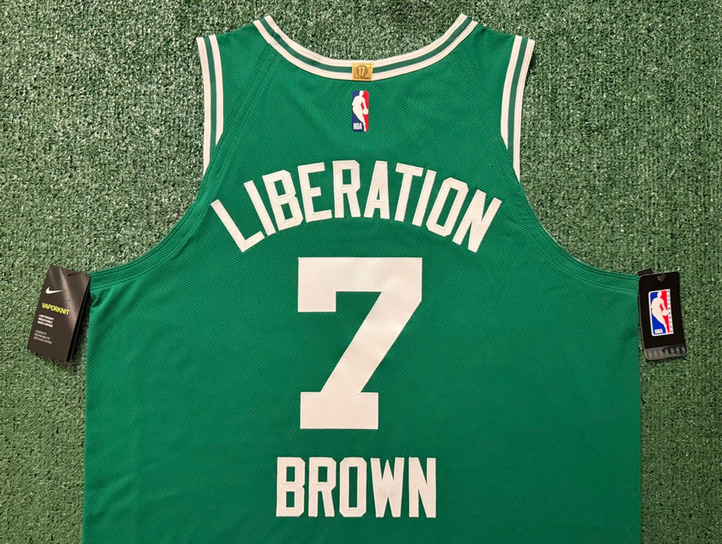 Jaylen Brown Boston Celtics Jersey #7 Nike Vaporknit Authentic Green Size 52 (XL) NBA