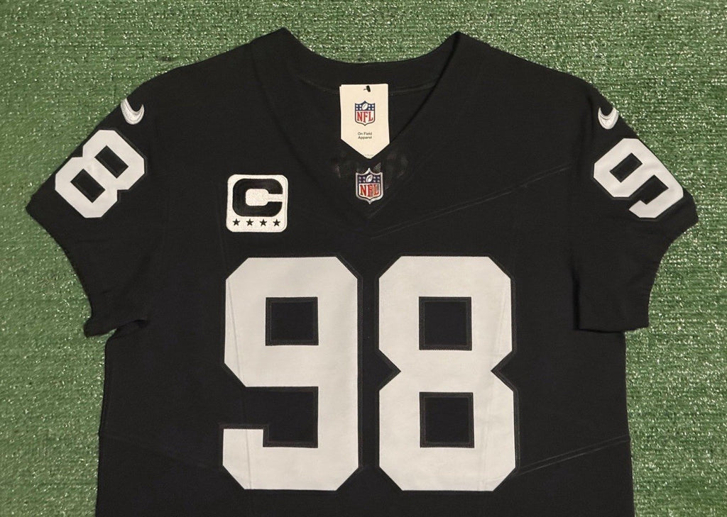Maxx Crosby Las Vegas Raiders Jersey #98 Nike Vapor Fuse Elite Black Size 44 (L) NFL