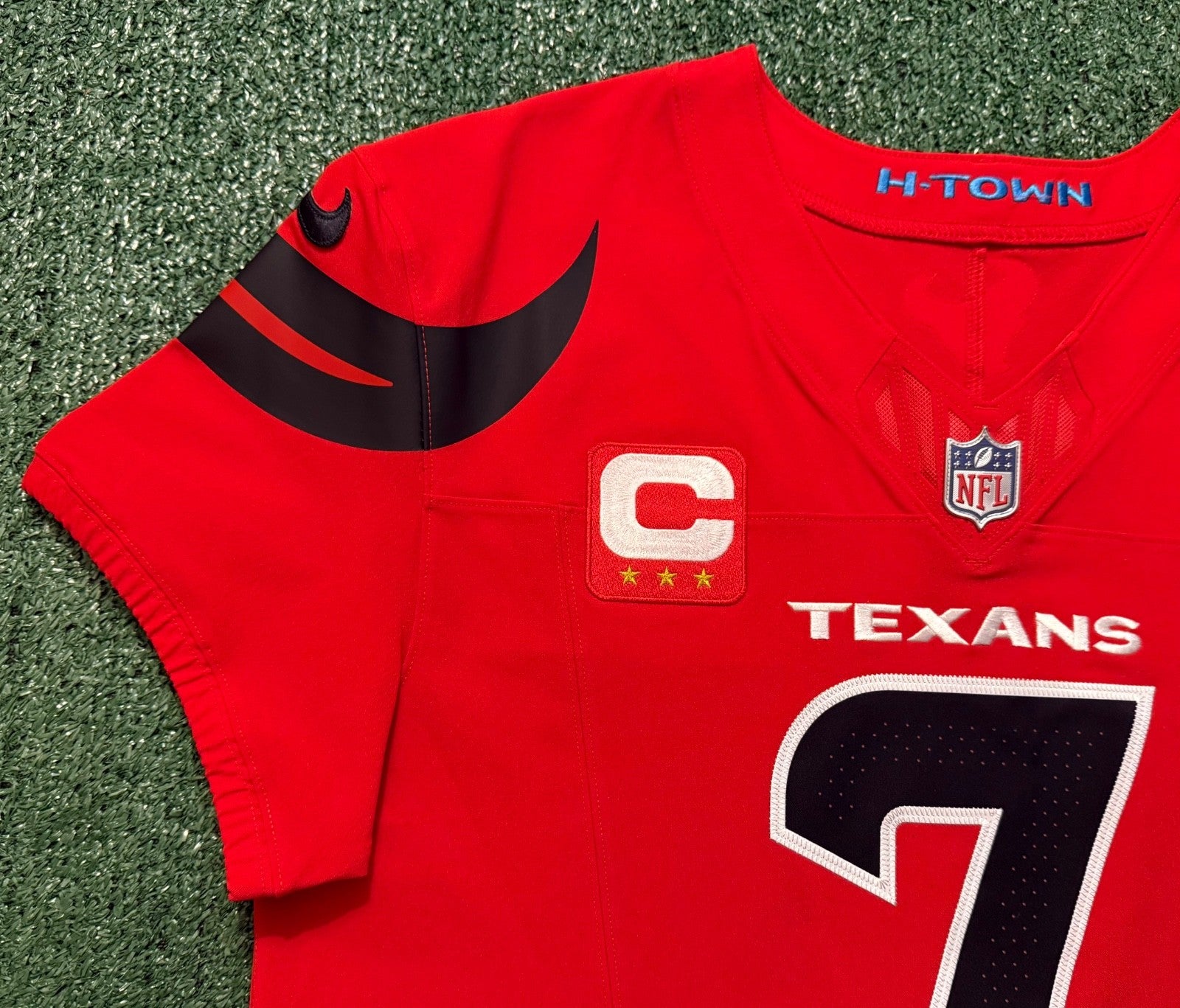 CJ Stroud Houston Texans Jersey #7 Nike Vapor Fuse Elite Red Size 44 (L) NFL