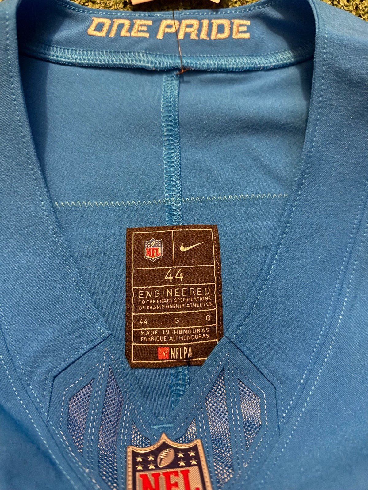 Amon Ra St Brown Detroit Lions Jersey #14 Nike Vapor FUSE Elite Blue Size 44 (Large) NFL