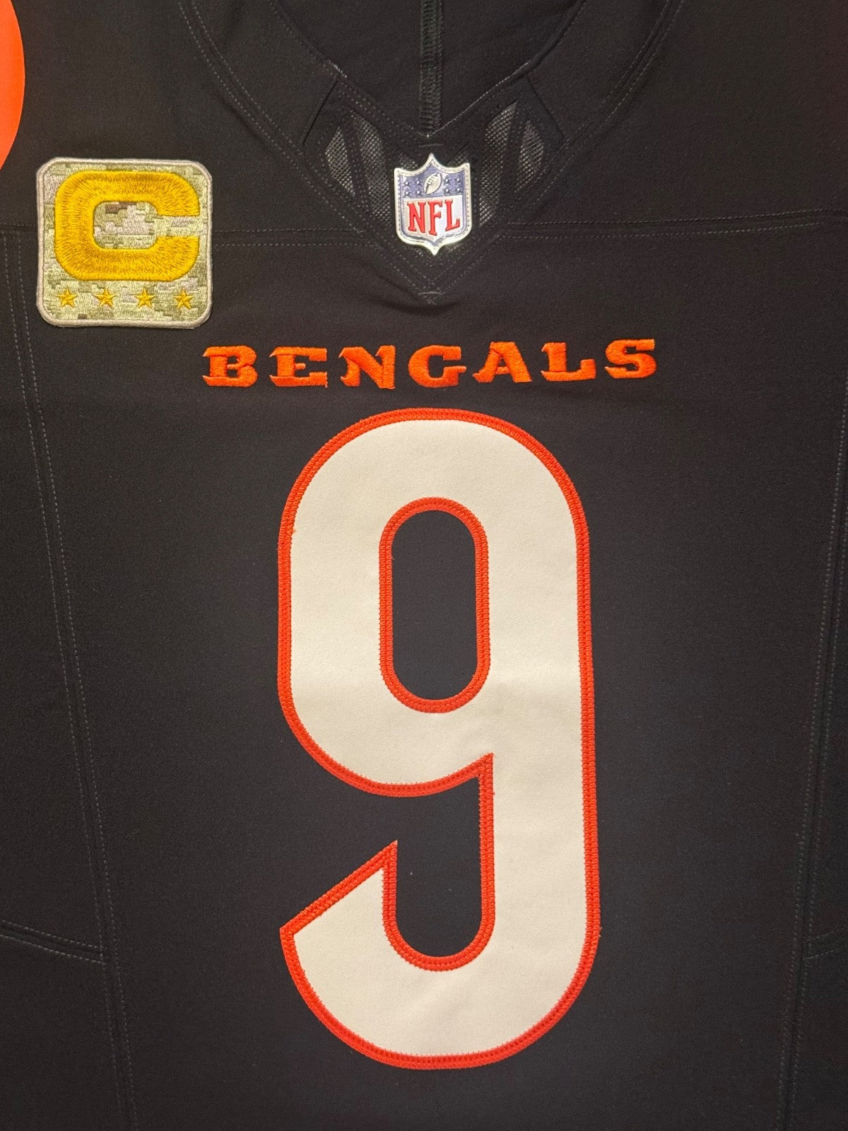 Joe Burrow Cincinnati Bengals Jersey #9 Nike Vapor FUSE Elite Black Size 40 (M) NFL