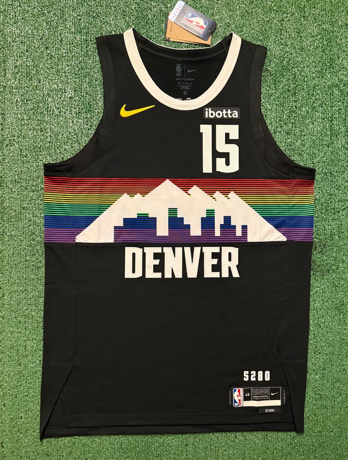 Nikola Jokic Denver Nuggets Jersey #15 Nike ADV Authentic Black Size 48 (L) NBA