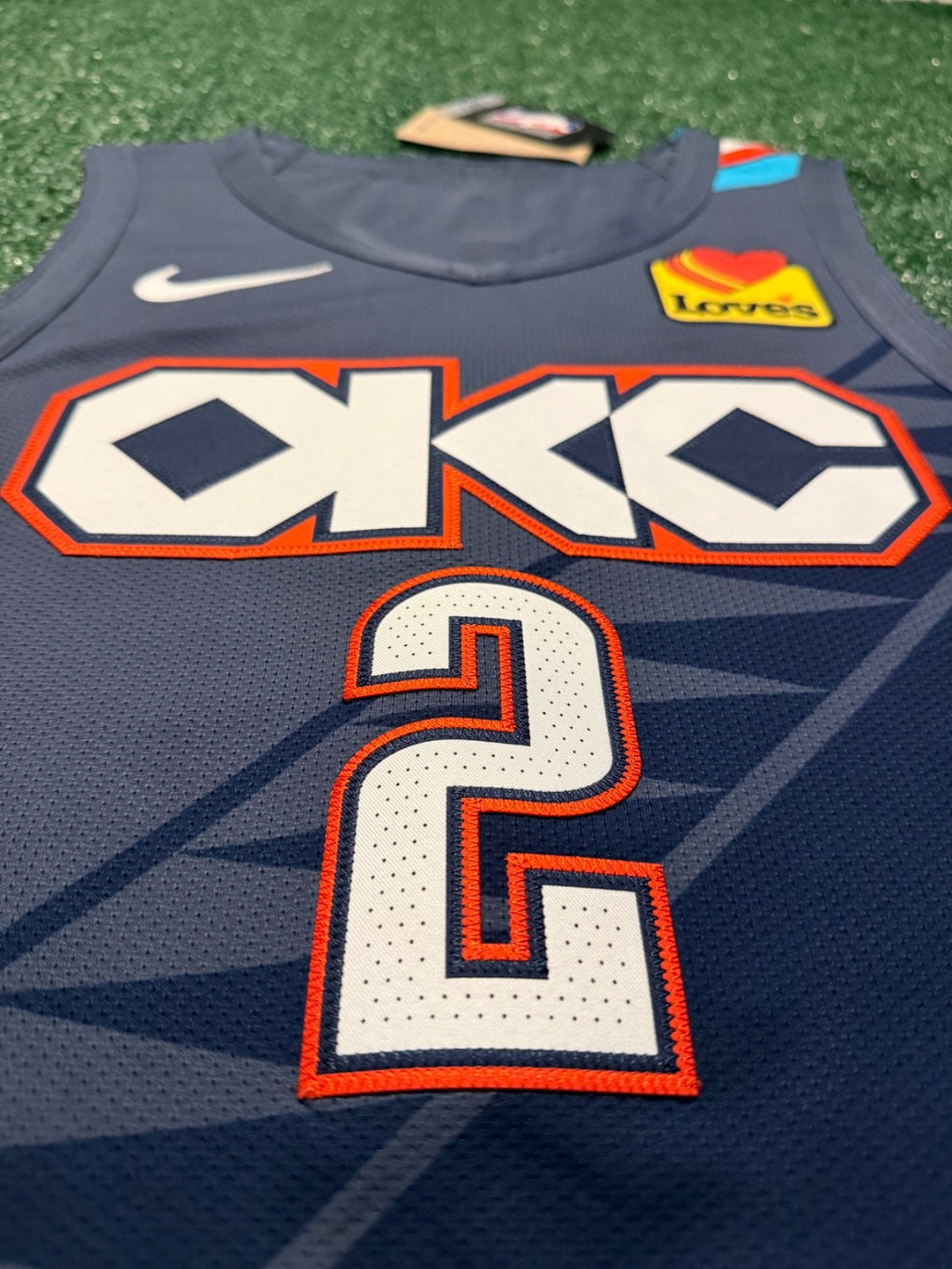 Shai Gilgeous-Alexander Oklahoma City Thunder Jersey #2 Nike ADV Authentic Blue Size 48 (L) NBA