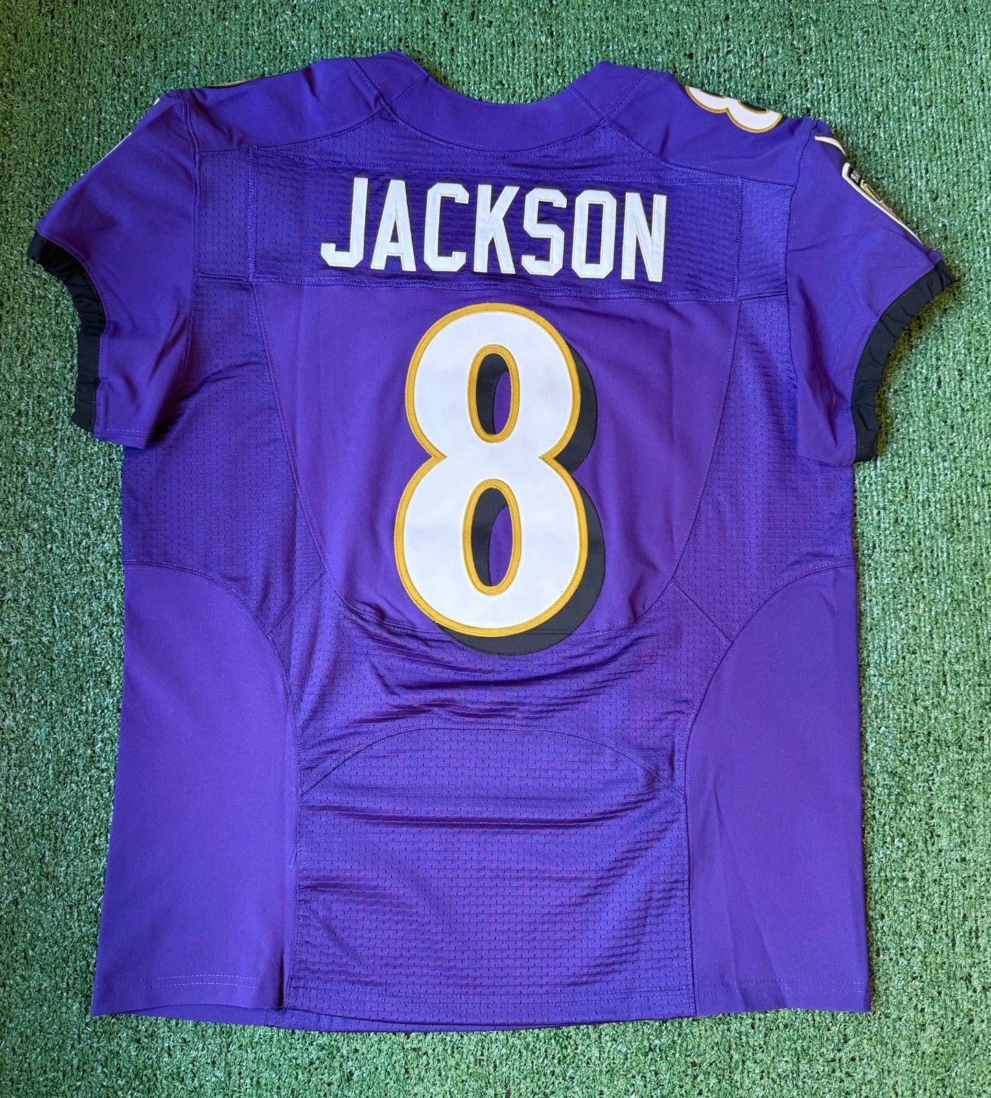 Lamar Jackson Baltimore Ravens Jersey #8 Nike Vapor Elite Purple Size 44 (L) NFL