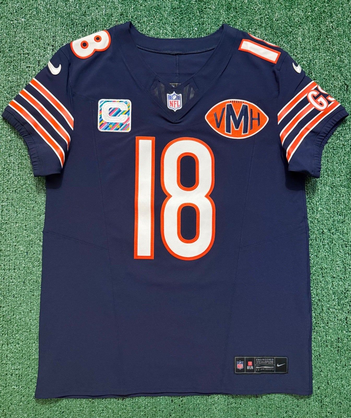 Caleb Williams Chicago Bears Jersey #18 Nike Vapor FUSE Elite Navy Size 40 (Medium) NFL