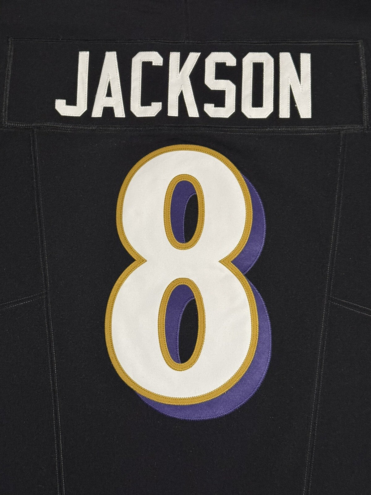 Lamar Jackson Baltimore Ravens Jersey #8 Nike Vapor FUSE Elite Black Size 44 (L) NFL