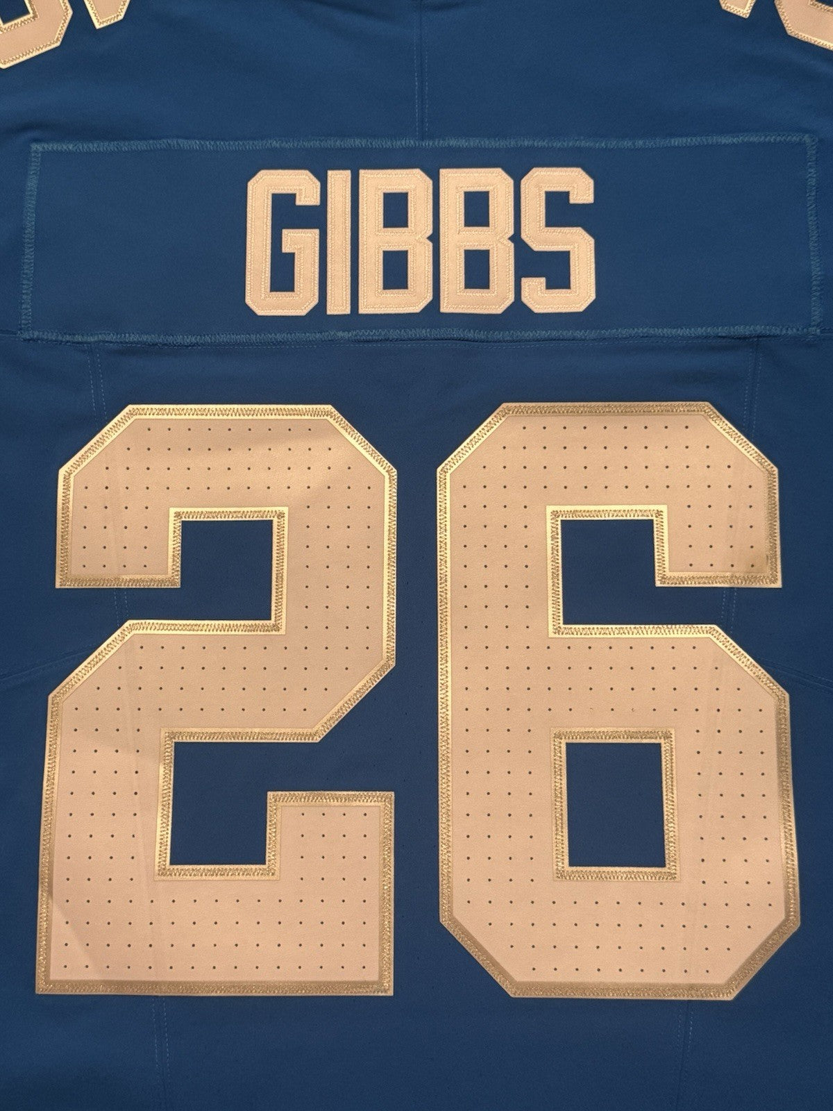 Jahmyr Gibbs Detroit Lions Jersey #26 Nike Vapor FUSE Elite Blue Size 48 (XL) NFL