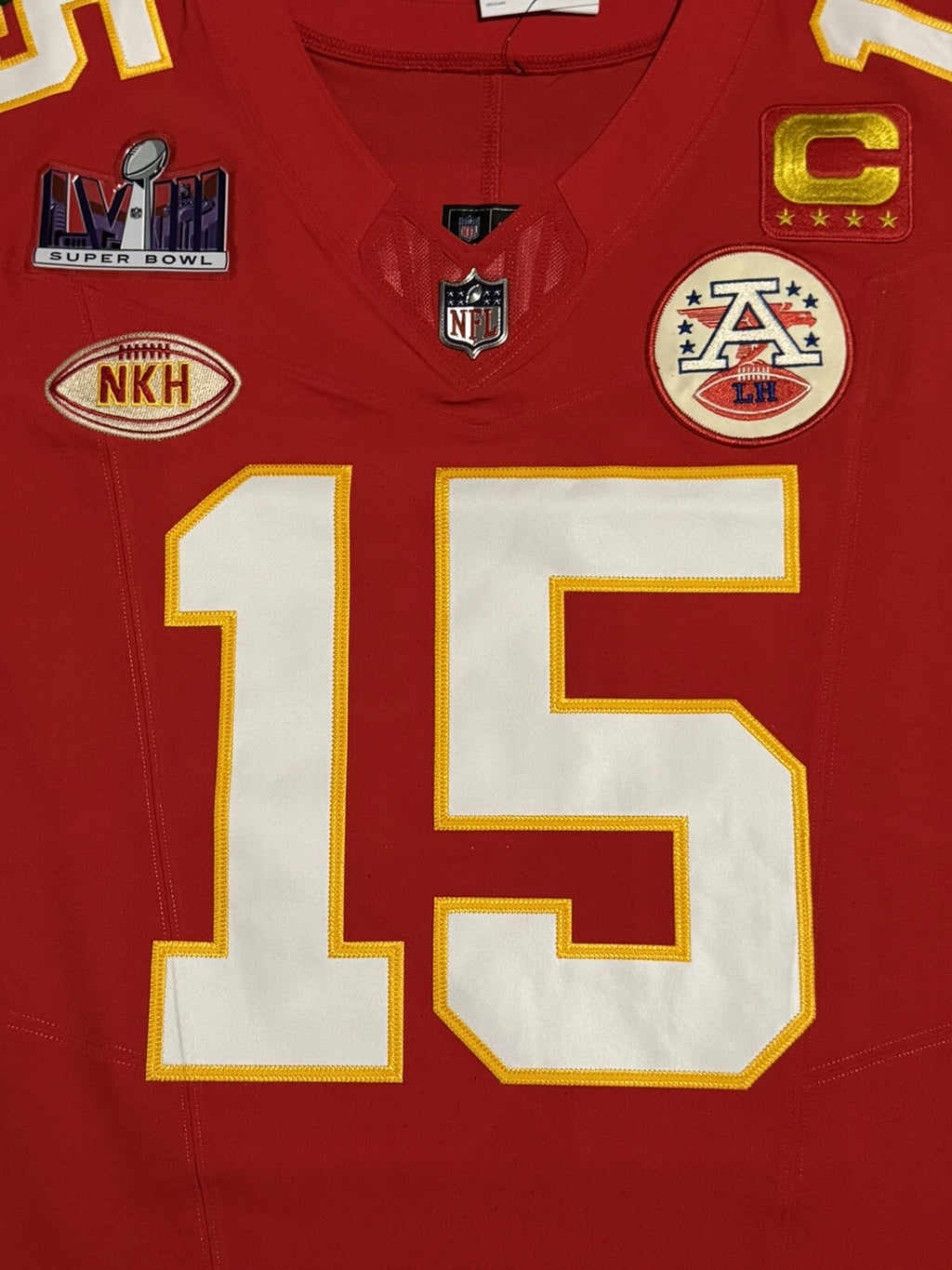 Patrick Mahomes Kansas City Chiefs Jersey #15 Nike Vapor FUSE Elite Red Size 48 (XL) NFL