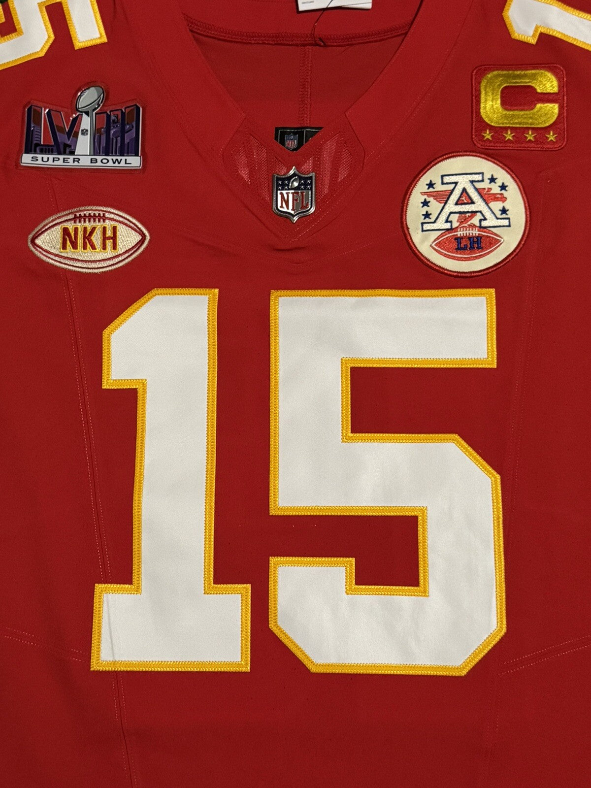 Patrick Mahomes Kansas City Chiefs Jersey #15 Nike Vapor FUSE Elite Red Size 48 (XL) NFL