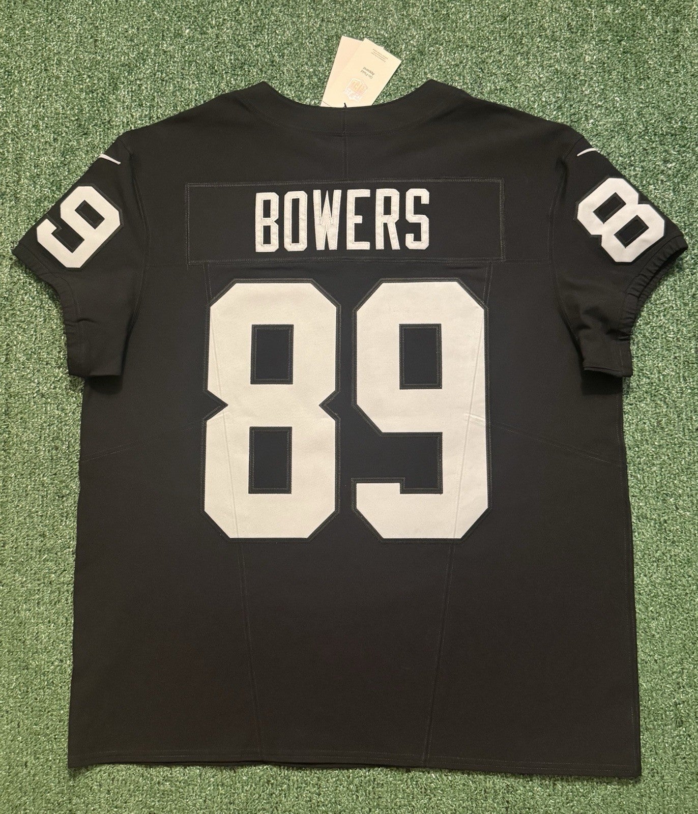 Brock Bowers Las Vegas Raiders Jersey #89 Nike Vapor Fuse Elite Black Size 48 (XL) NFL