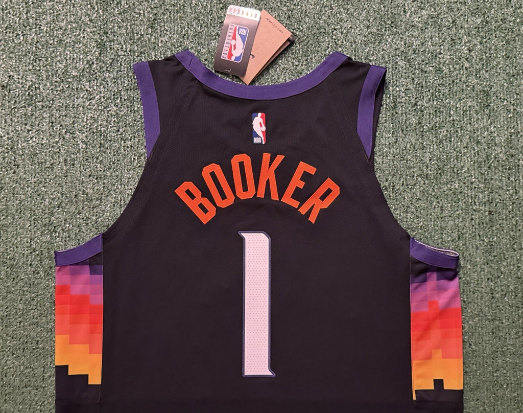 Devin Booker Phoenix Suns Jersey #1 Nike ADV Authentic Black Size 48 (L) NBA