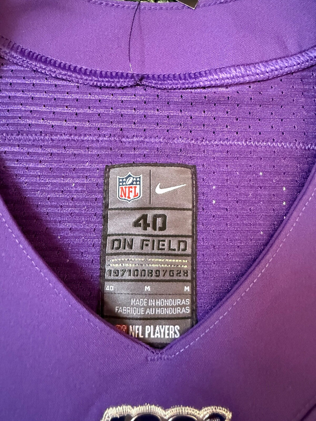 Lamar Jackson Baltimore Ravens Jersey #8 Nike Vapor Elite Purple Size 40 (M) NFL