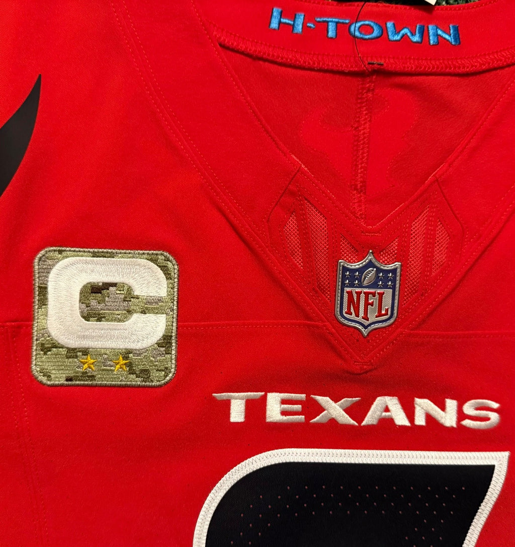 CJ Stroud Houston Texans Jersey #7 Nike Vapor Fuse Elite Red Size 44 (L) NFL