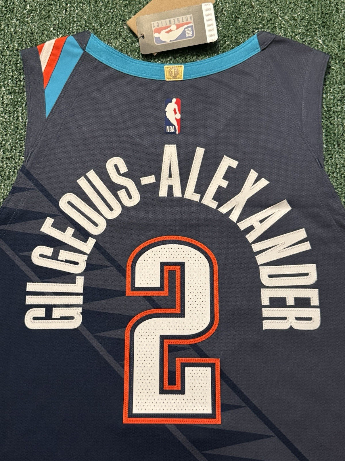 Shai Gilgeous-Alexander Oklahoma City Thunder Jersey #2 Nike ADV Authentic Blue Size 52 (XL) NBA