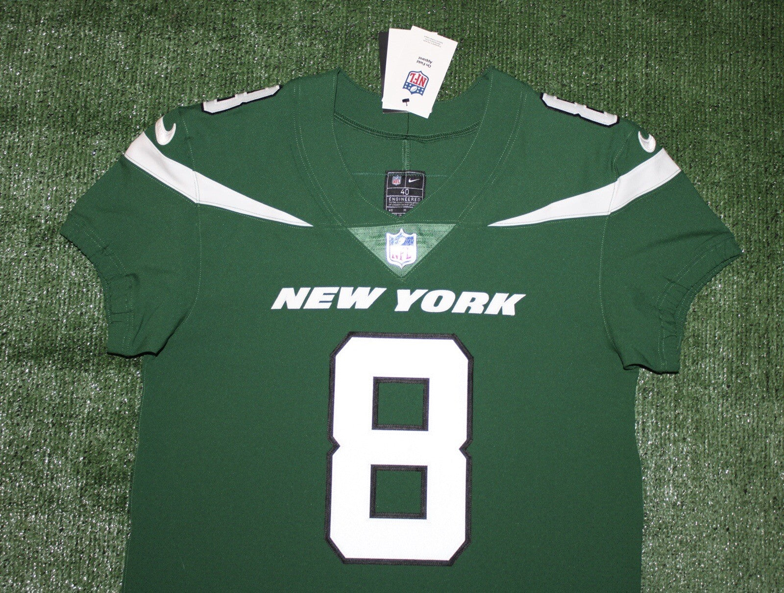 Aaron Rodgers New York Jets Jersey #8 Nike Vapor Elite Green Size 40 (M) NFL