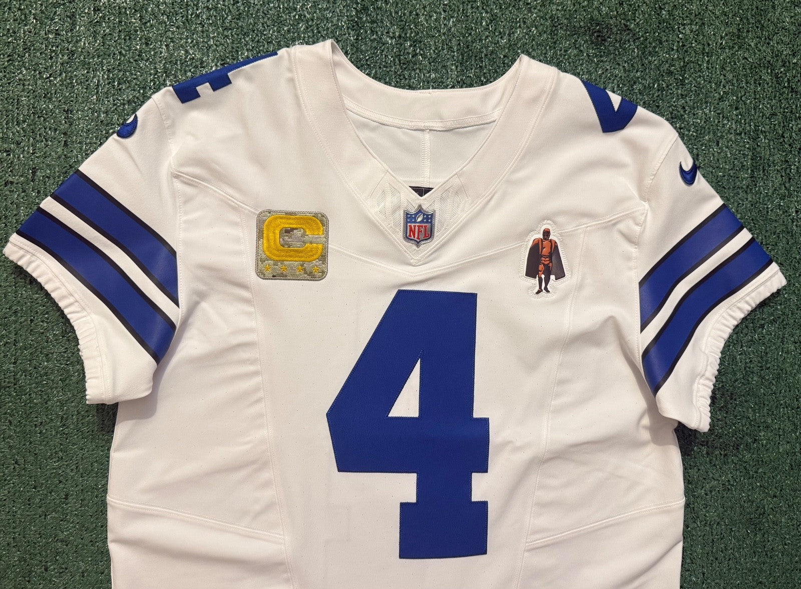 Dak Prescott Dallas Cowboys Jersey #4 Nike Vapor FUSE Elite White Size 44 (Large) NFL