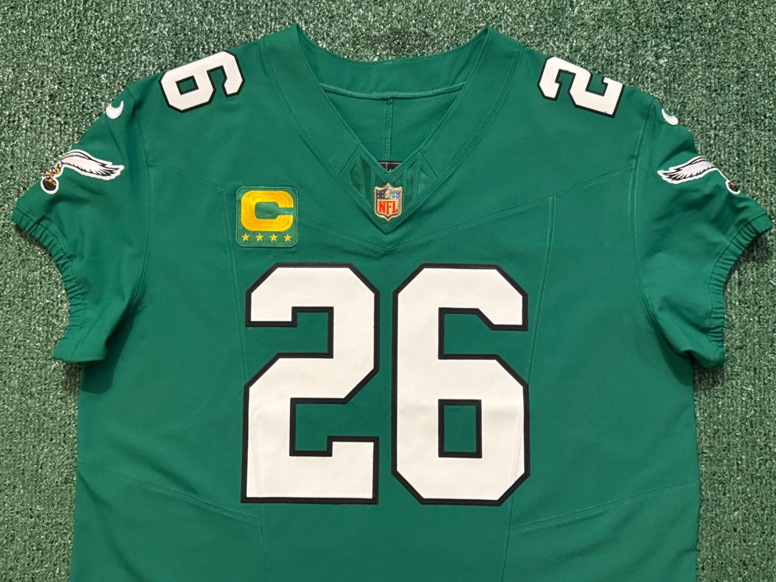 Saquon Barkley Philadelphia Eagles Jersey #26 Nike Vapor FUSE Elite Kelly Green size 48 (XL) NFL