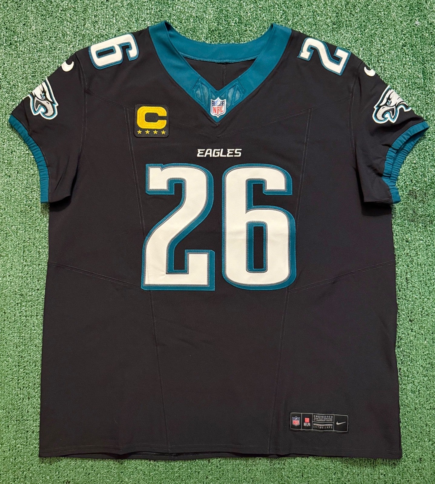 Saquon Barkley Philadelphia Eagles Jersey #26 Nike FUSE Elite Black size 48 (XL) NFL