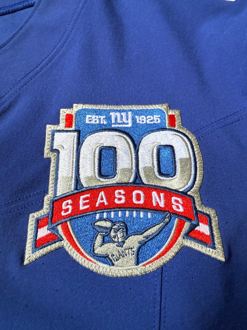 Malik Nabers New York Giants Jersey #1 Nike Vapor FUSE Elite Blue Size 48 (XL) NFL