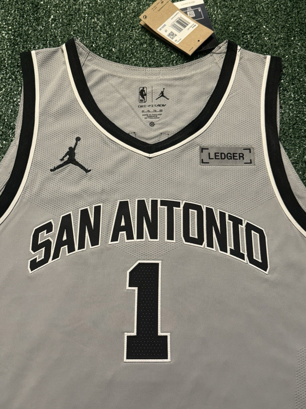 Victor Wembanyama San Antonio Spurs Jersey #1 Nike ADV Authentic Gray Size 52 (XL) NBA