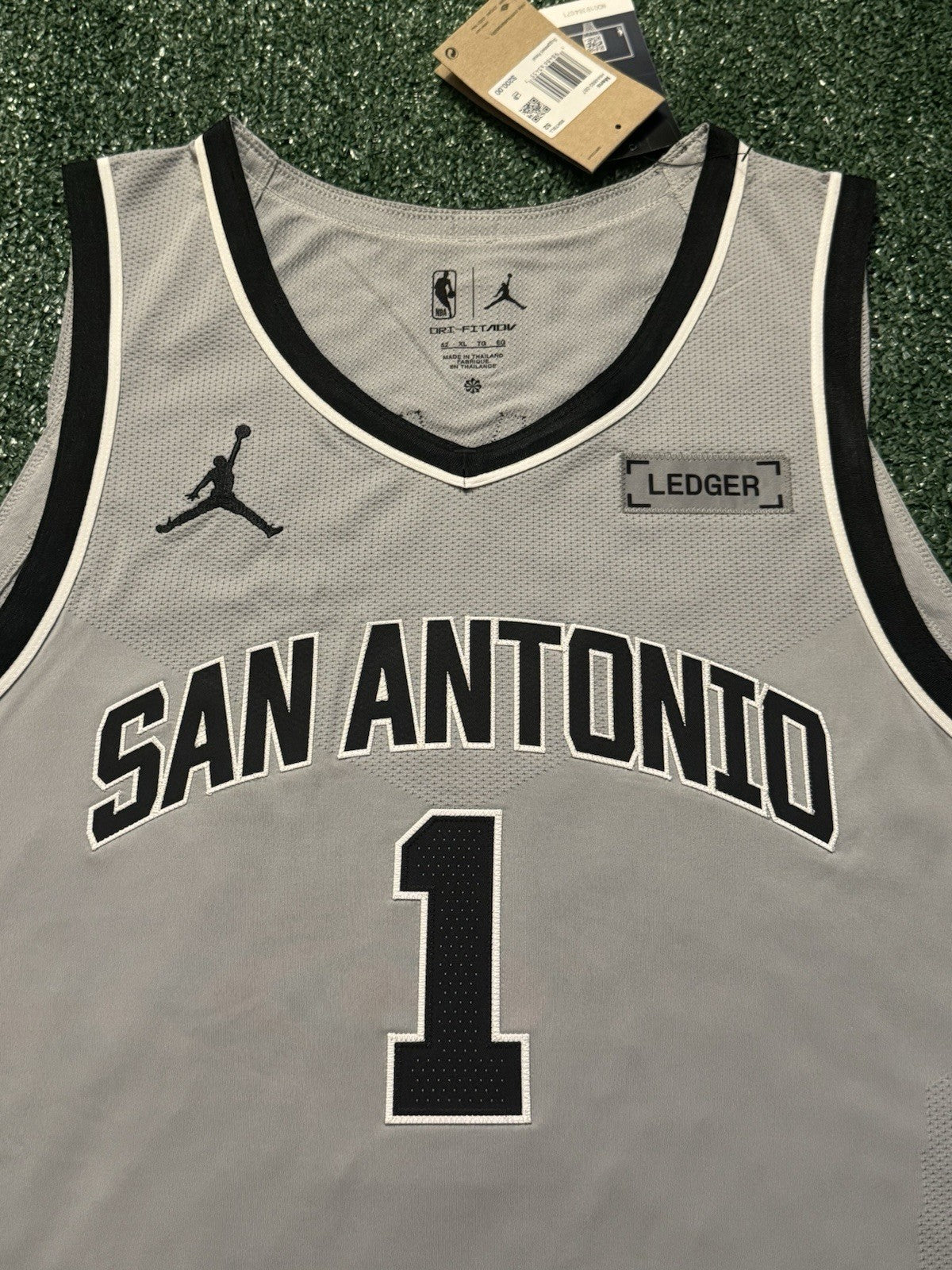 Victor Wembanyama San Antonio Spurs Jersey #1 Nike ADV Authentic Gray Size 52 (XL) NBA