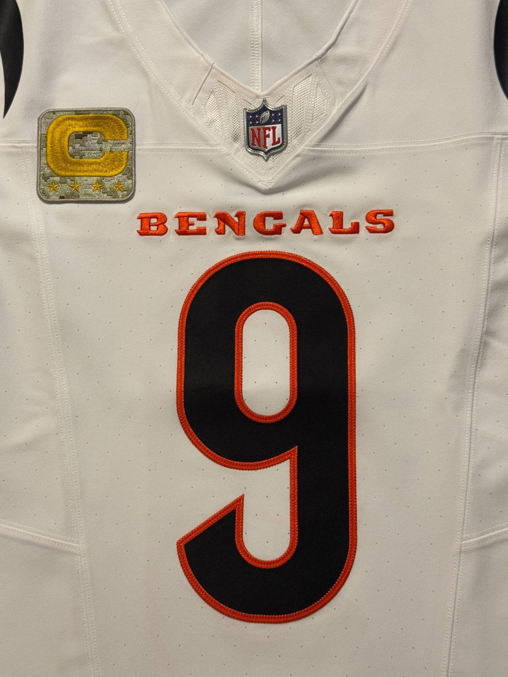 Joe Burrow Cincinnati Bengals Jersey #9 Nike Vapor FUSE Elite White Size 40 (M) NFL