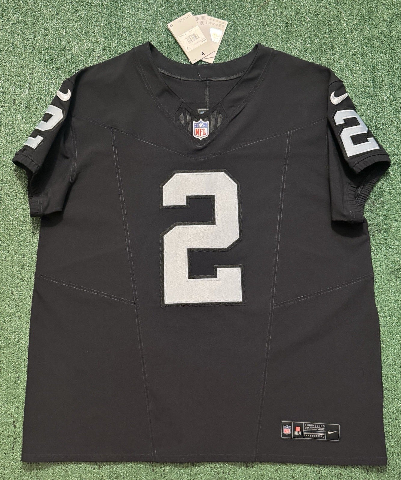 Ashton Jeanty Las Vegas Raiders Jersey #2 Nike Vapor Fuse Elite Black Size 48 (XL) NFL