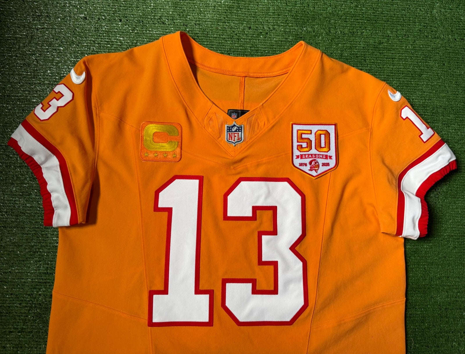 Mike Evans Tampa Bay Buccaneers Jersey #13 Nike Vapor FUSE Elite Orange Creamsicle Size 44 (Large) NFL