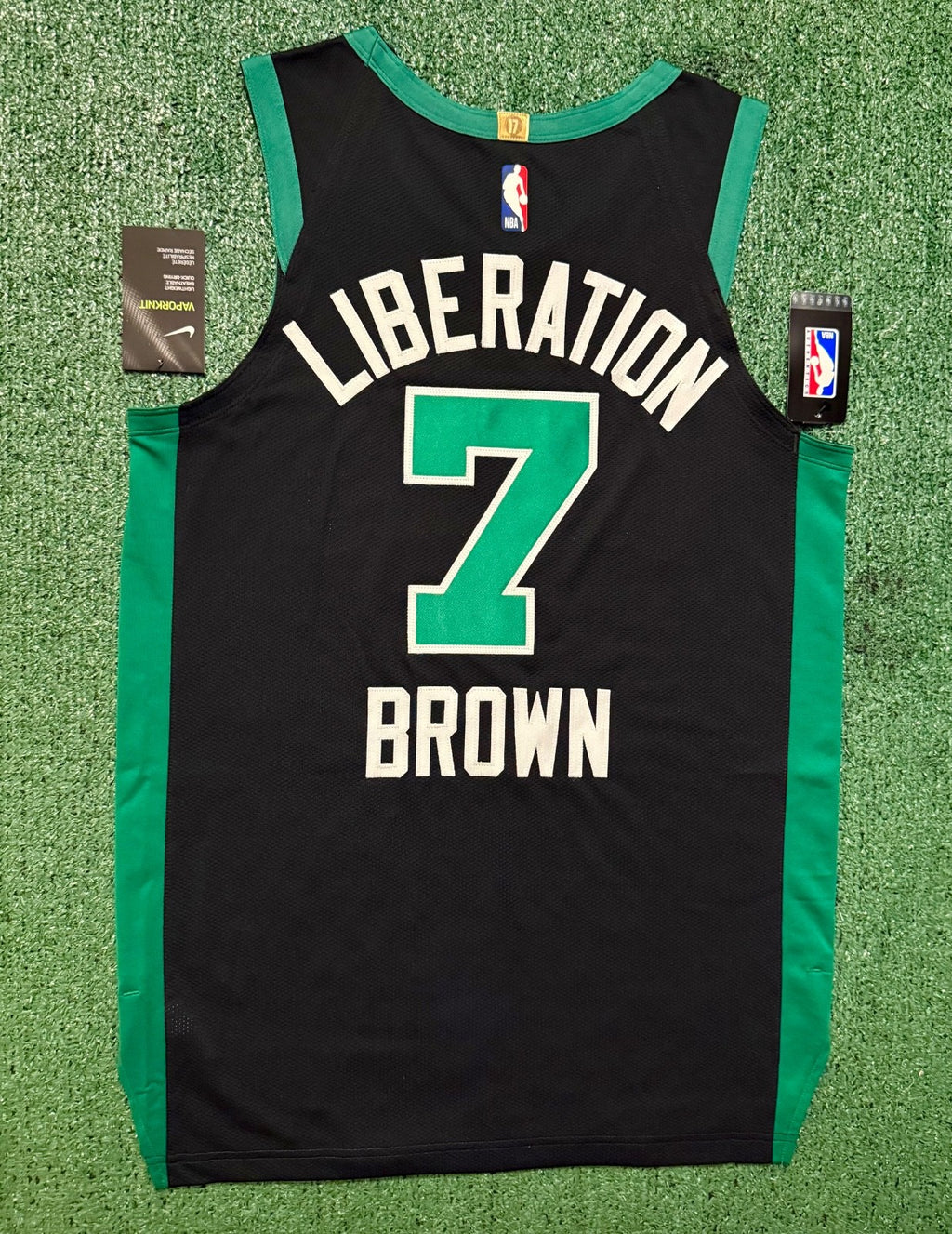 Jaylen Brown Boston Celtics Jersey #7 Nike Vaporknit Authentic Black Size 44 (Medium) NBA