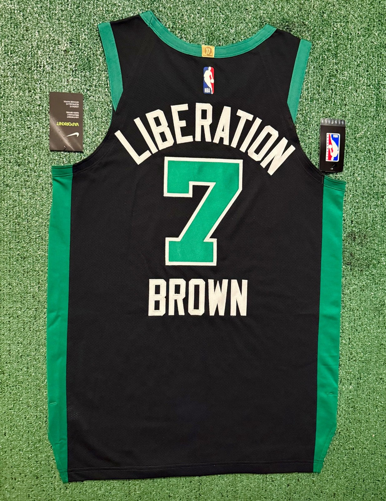 Jaylen Brown Boston Celtics Jersey #7 Nike Vaporknit Authentic Black Size 44 (Medium) NBA