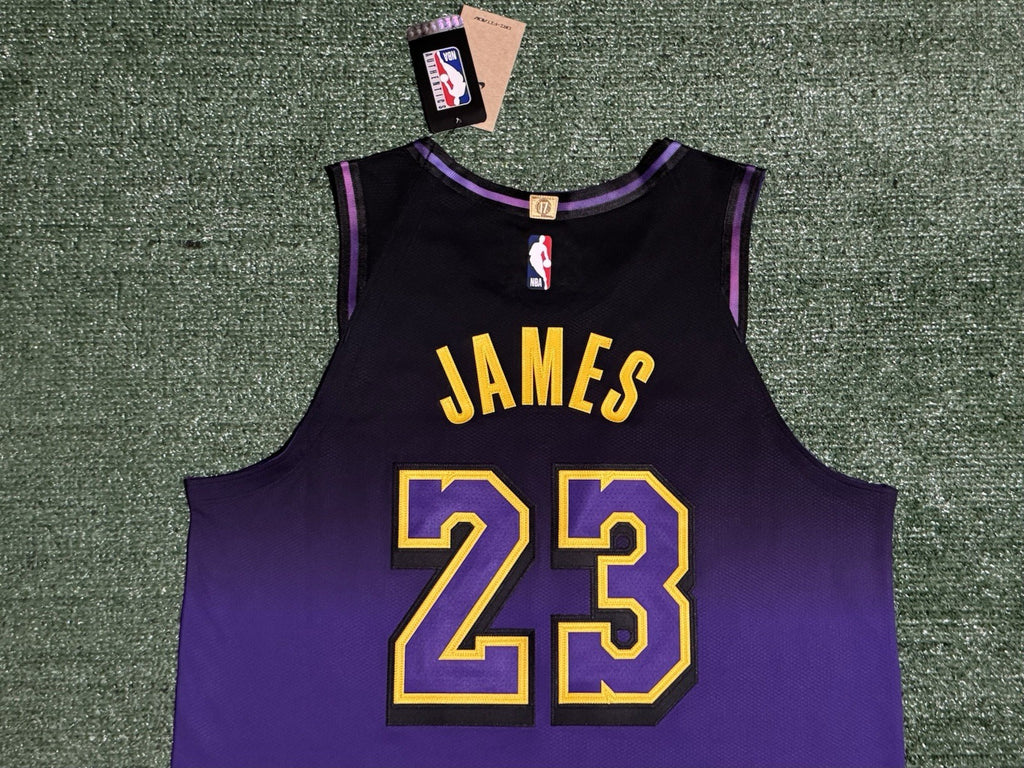 LeBron James Los Angeles Lakers Jersey #23 Nike ADV Authentic Purple Size 48 (L) NBA