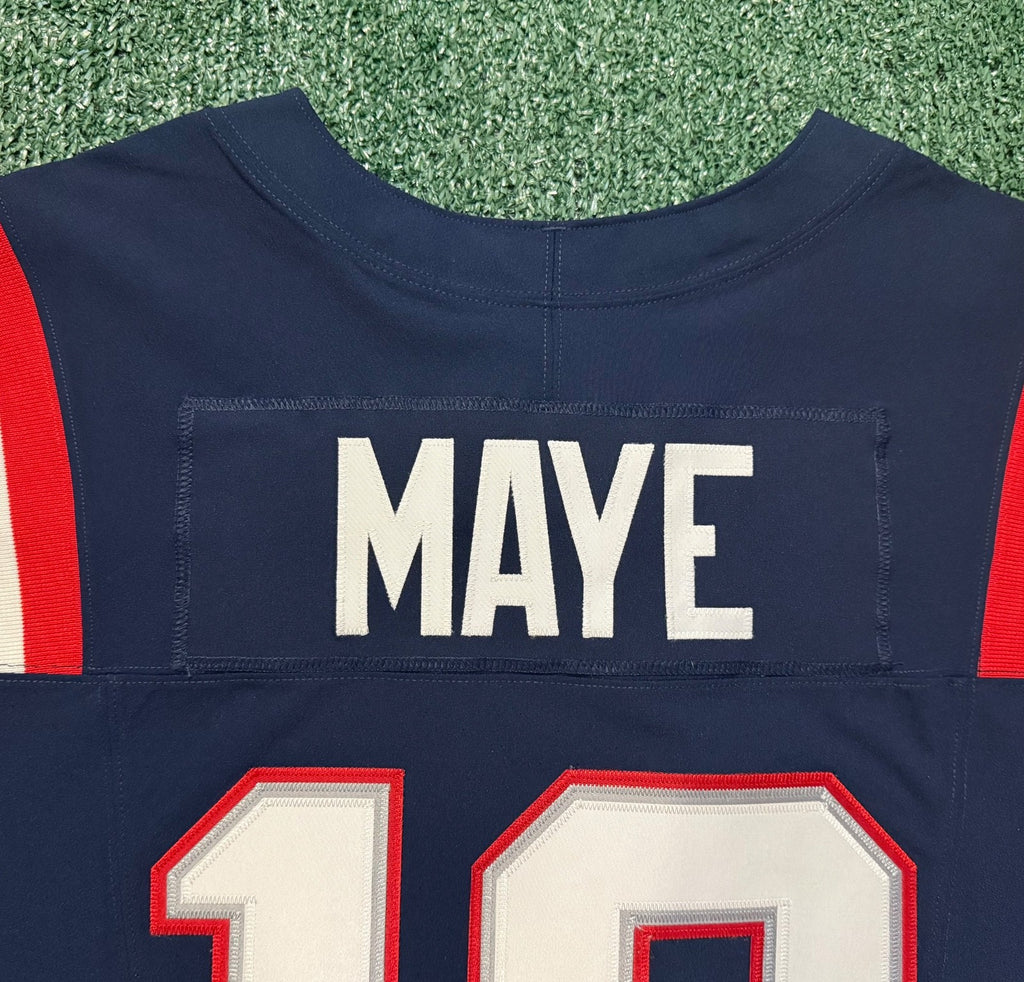 Drake Maye New England Patriots Jersey #10 Nike Vapor Fuse Elite Blue Size 48 (XL) NFL