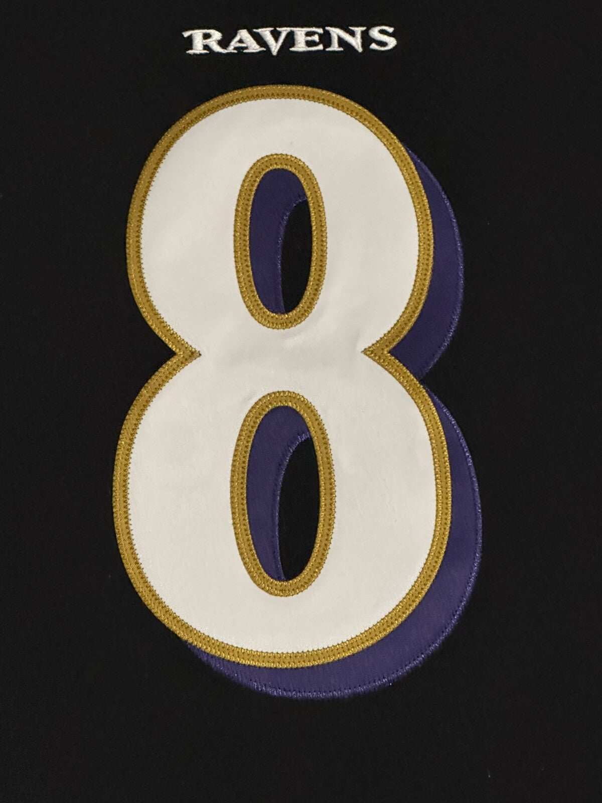 Lamar Jackson Baltimore Ravens Jersey #8 Nike Vapor FUSE Elite Black Size 44 (L) NFL
