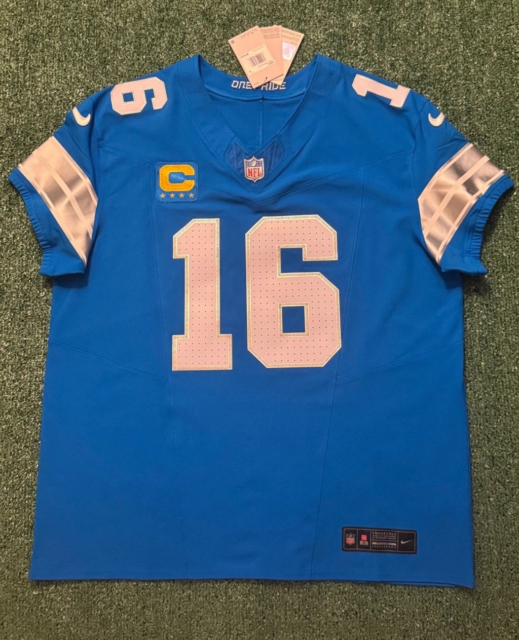 Jared Goff Detroit Lions Jersey #16  Nike Vapor FUSE Elite Blue Size 48 (XL) NFL