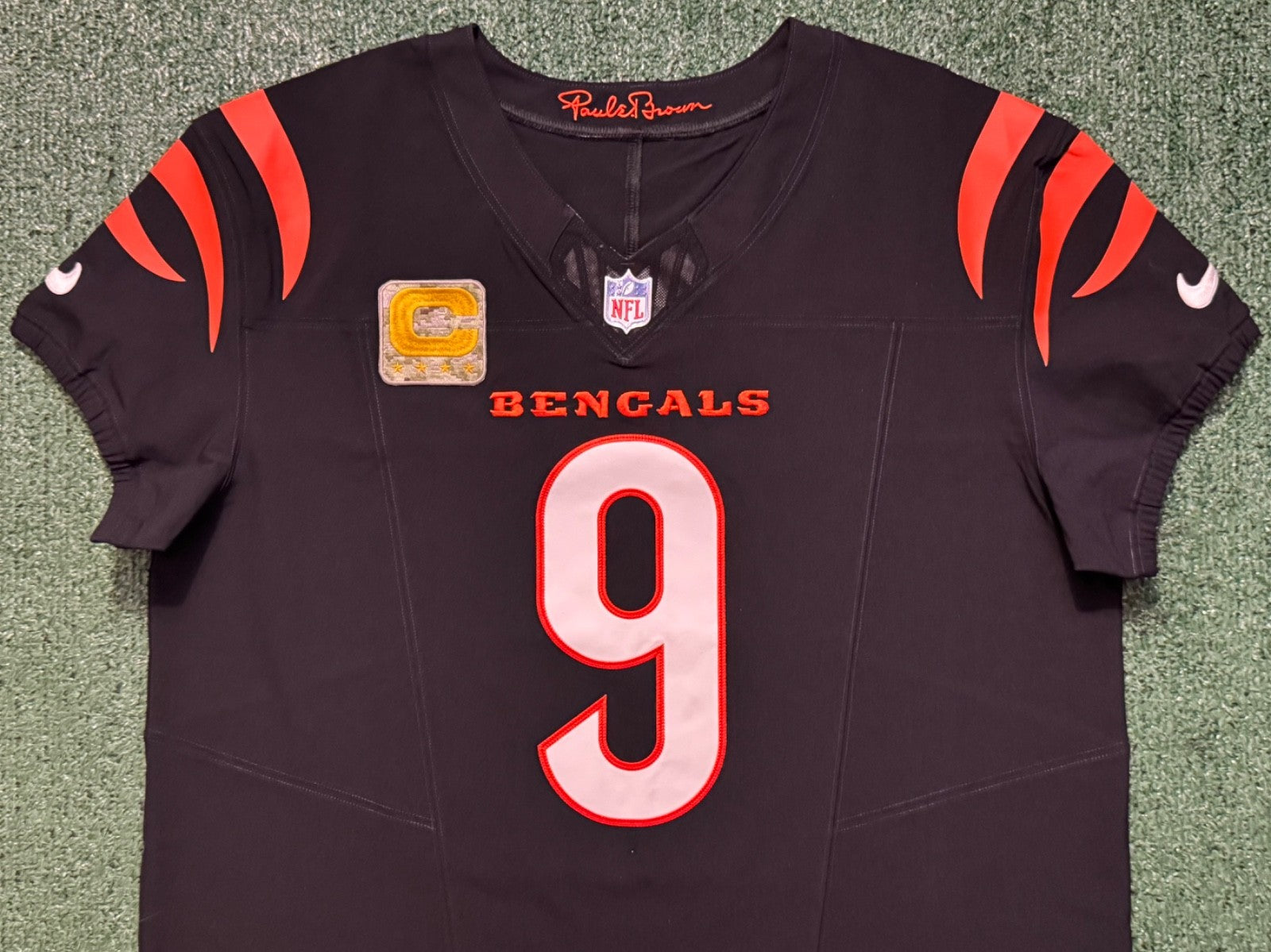 Joe Burrow Cincinnati Bengals Jersey #9 Nike Vapor FUSE Elite Black Size 48 (XL) NFL
