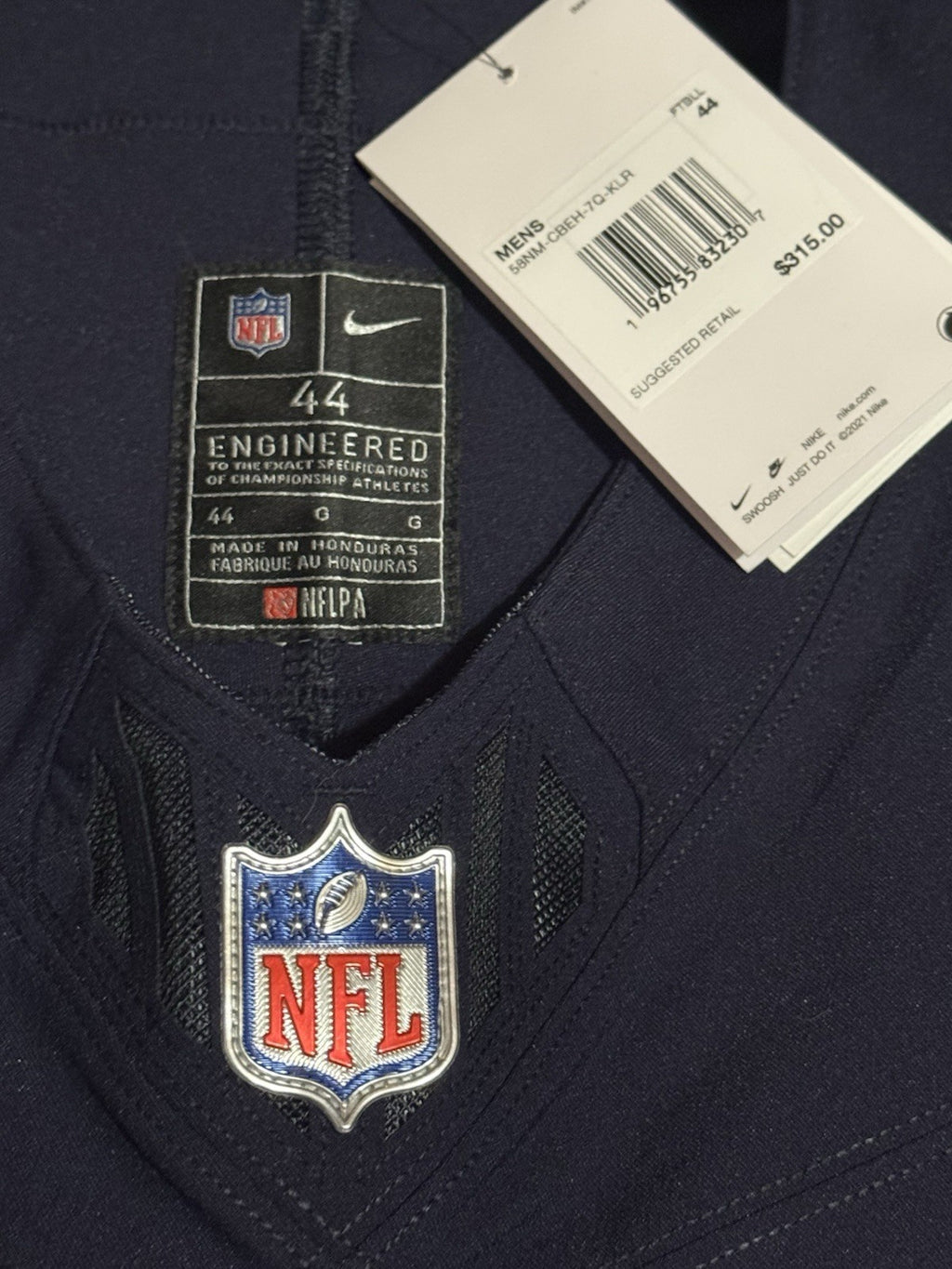 Caleb Williams Chicago Bears Jersey #18 Nike Vapor FUSE Elite Navy Size 44 (Large) NFL