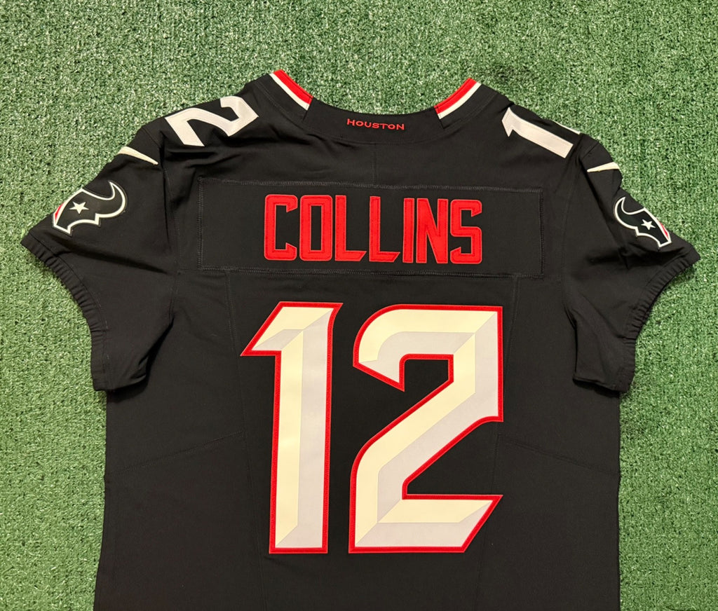 Nico Collins Houston Texans Jersey #12 Nike Vapor Fuse Elite Navy Size 44 (L) NFL