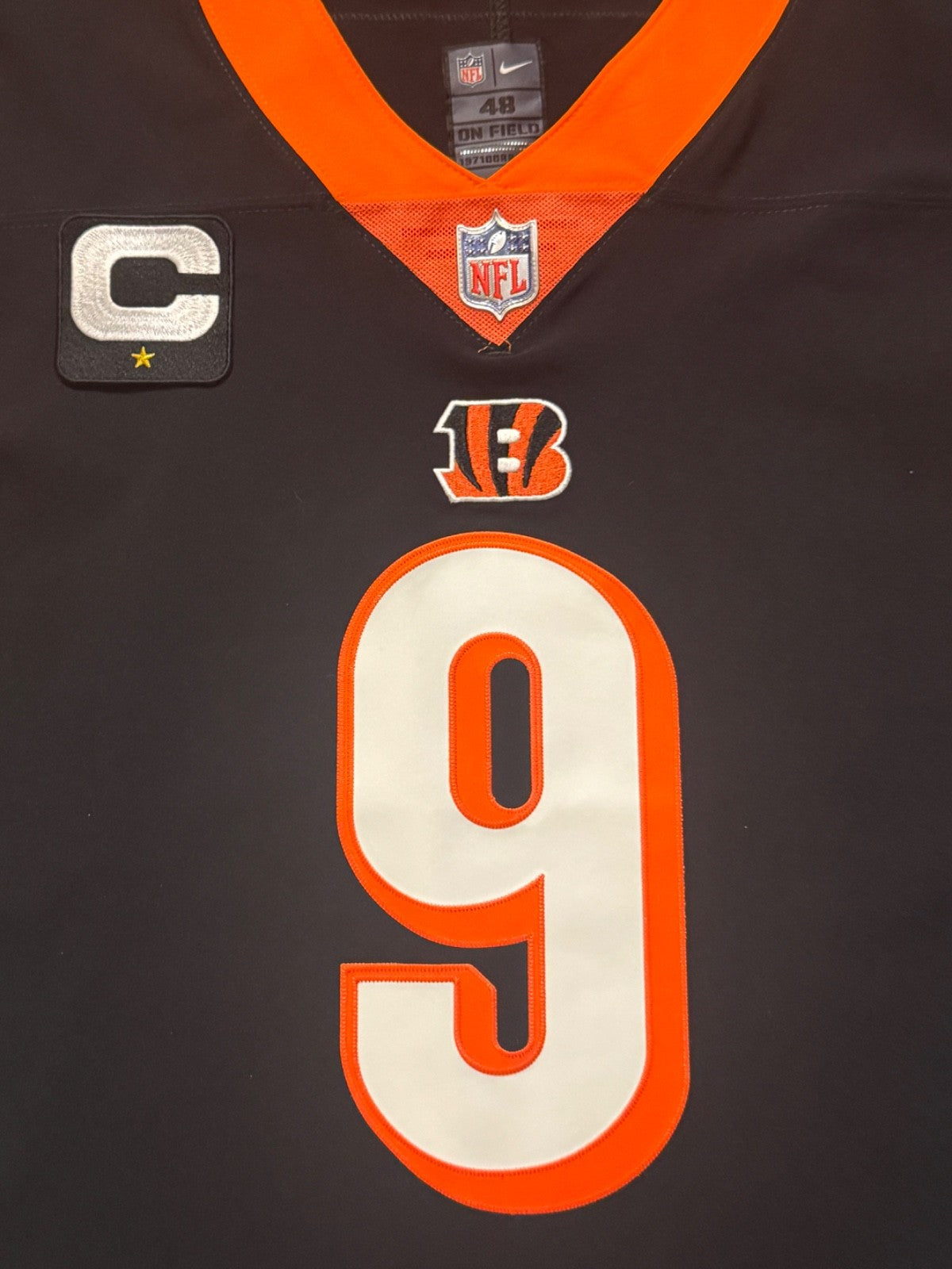 Joe Burrow Cincinnati Bengals Jersey #9 Nike Vapor Elite Black Size 48 (XL) NFL