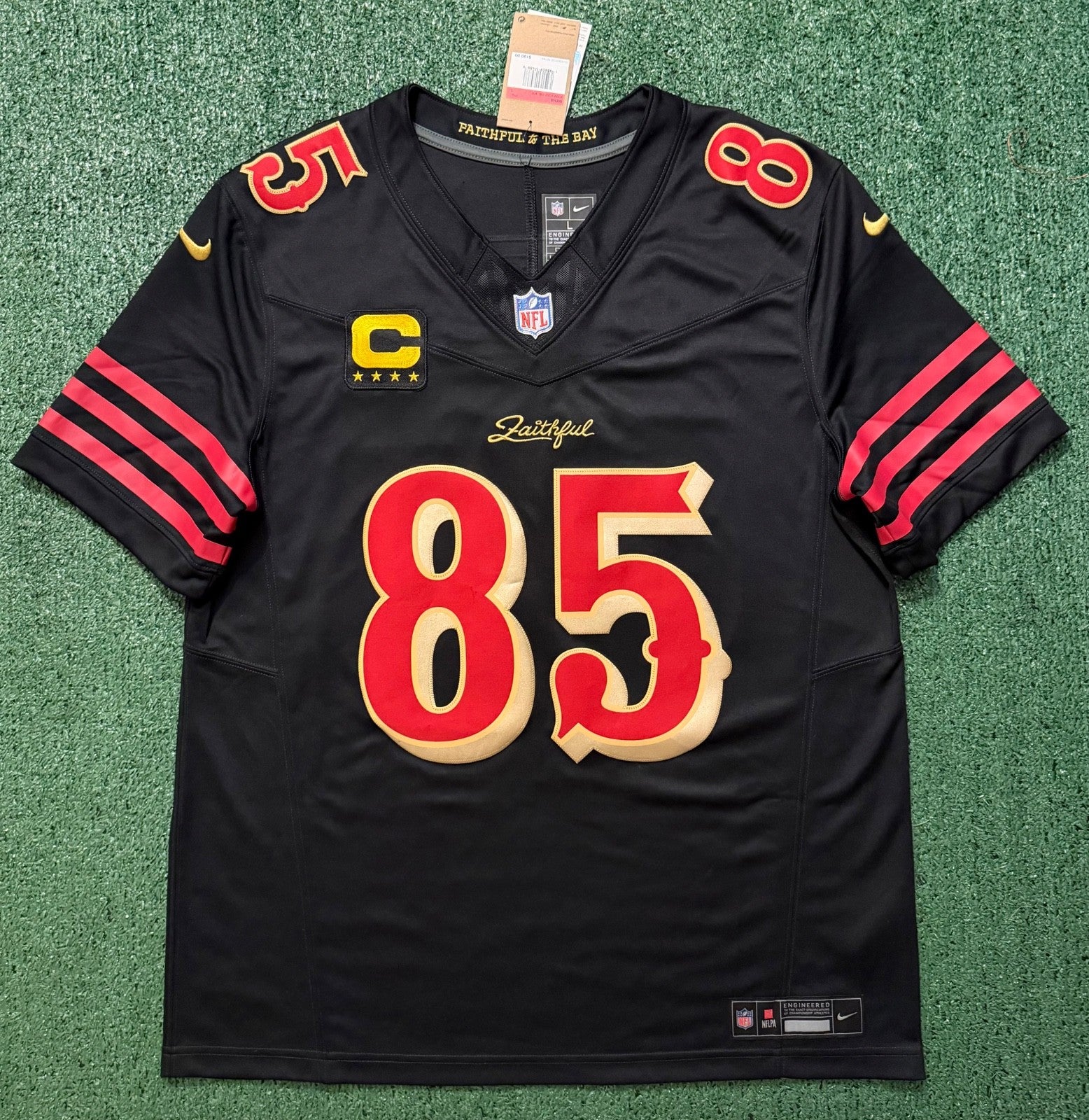 George Kittle San Francisco 49ers
Jersey #85 Nike FUSE Rivalry Black 
Size (Large) NFL