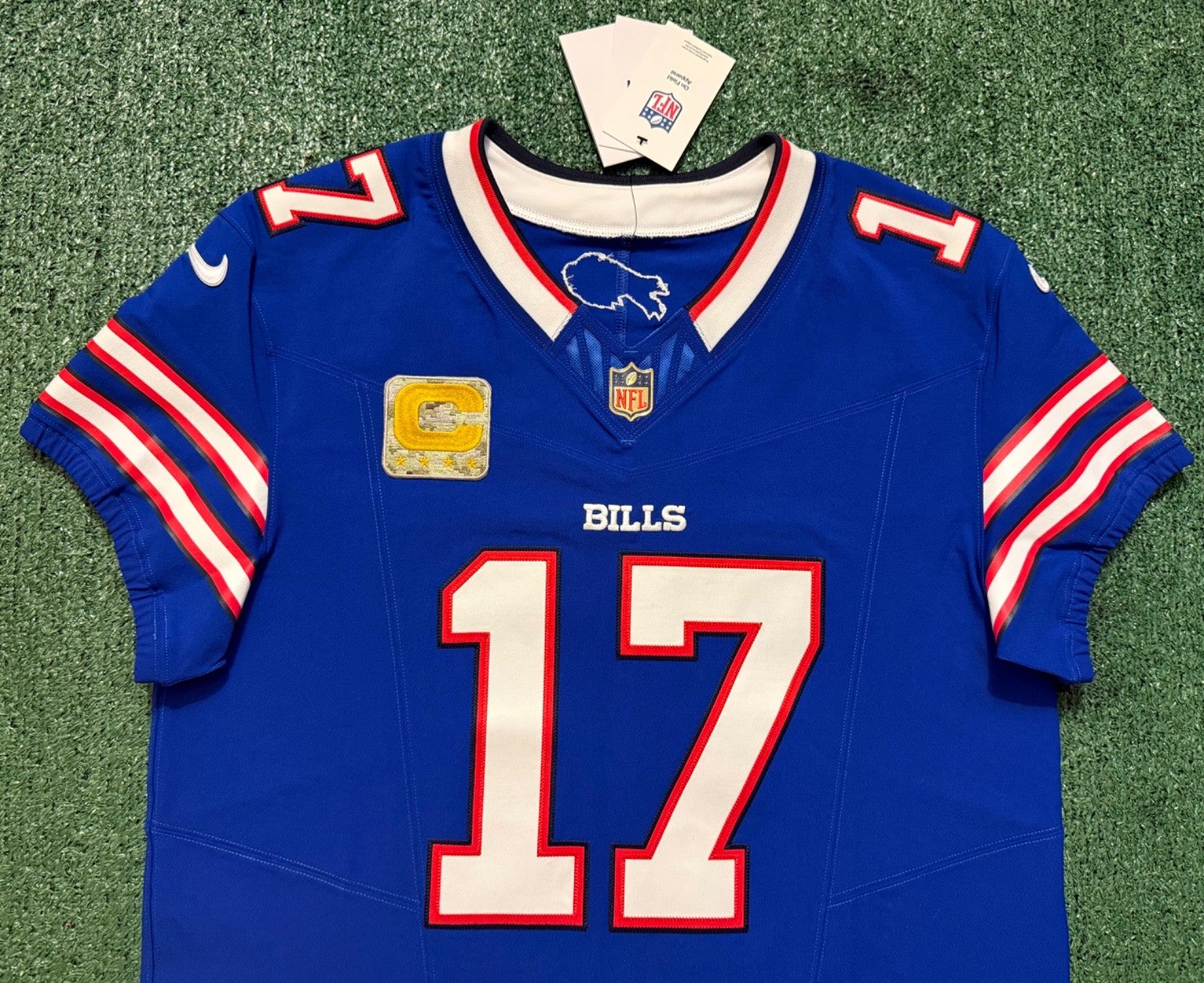 Josh Allen Buffalo Bills Jersey #17 Nike Vapor Fuse Elite Blue Size 44 (L) NFL