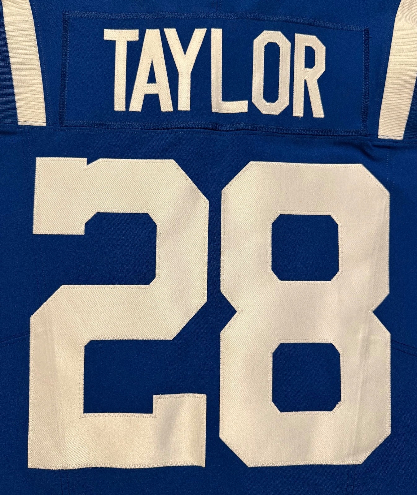 Jonathan Taylor Indianapolis Colts Jersey #28 Nike Vapor Fuse Elite Blue Size 44 (L) NFL