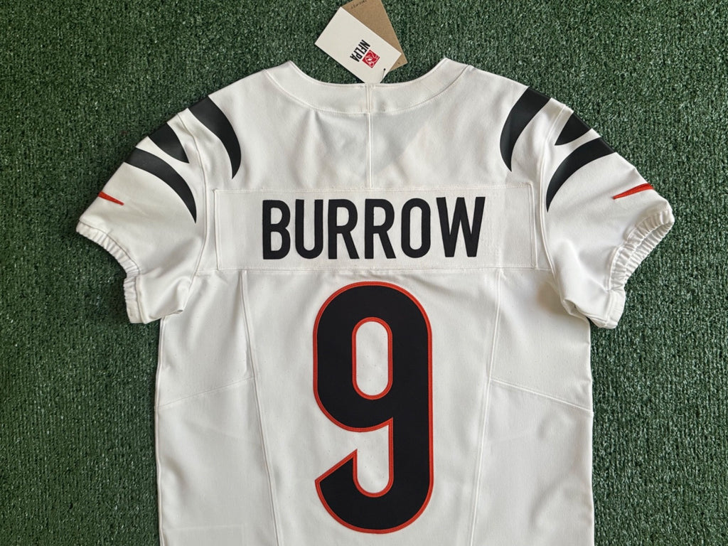 Joe Burrow Cincinnati Bengals Jersey #9 Nike Vapor FUSE Elite White Size 40 (M) NFL
