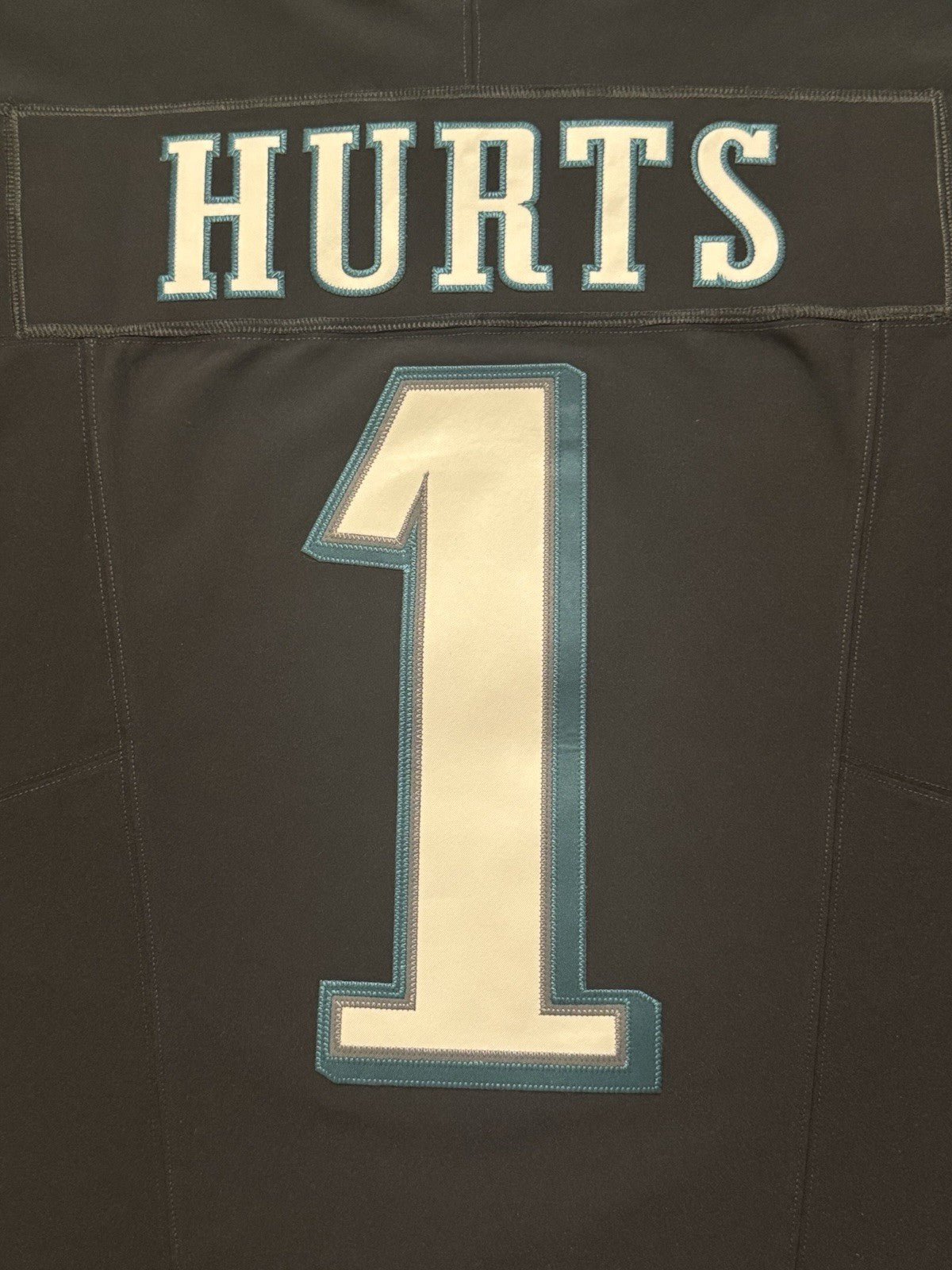Jalen Hurts Philadelphia Eagles Jersey #1 Nike Vapor FUSE Elite Black size 44 (Large) NFL