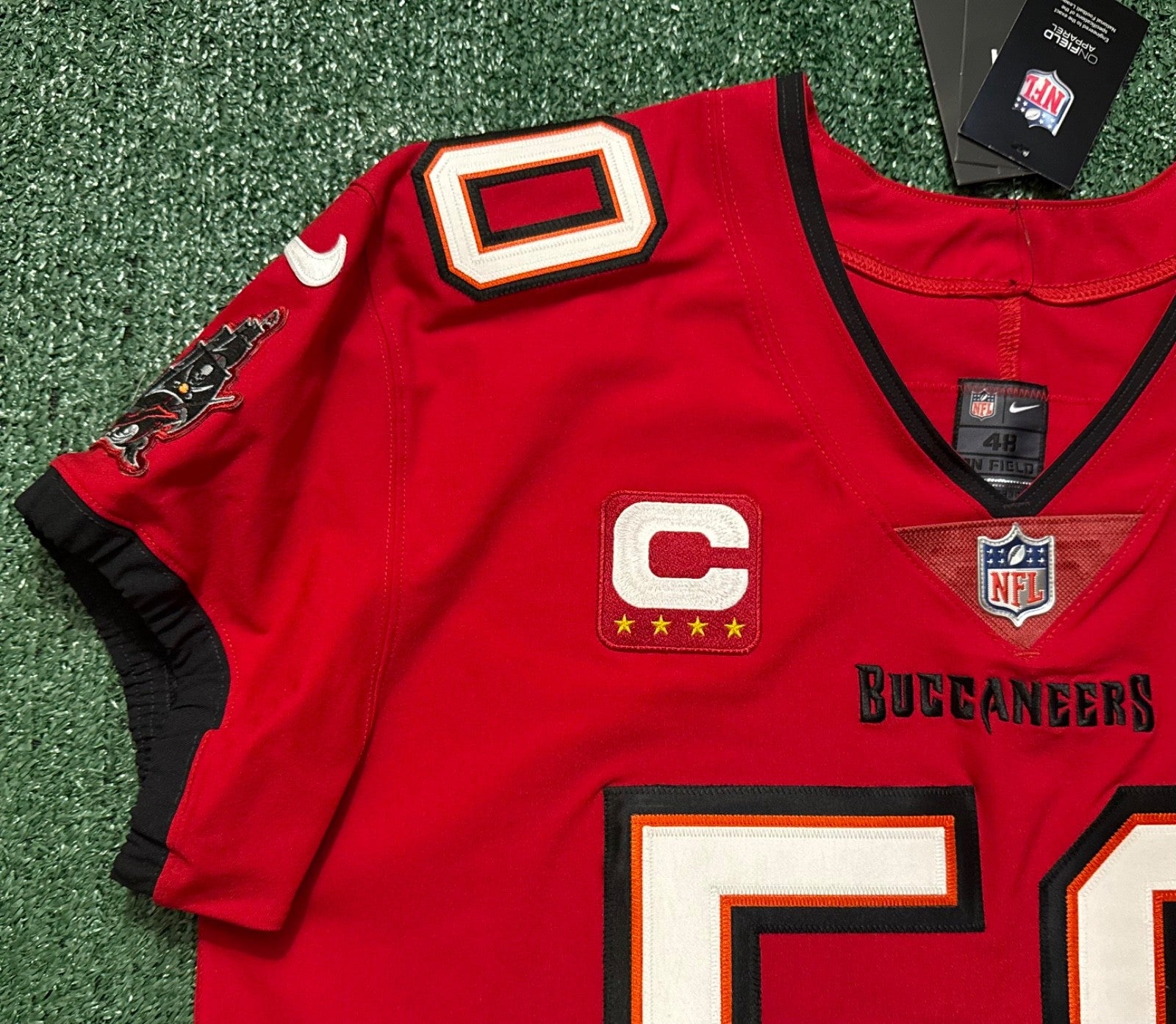 Vita Vea Tampa Bay Buccaneers Jersey #50 Nike Vapor Elite Red Size 48 (XL) NFL
