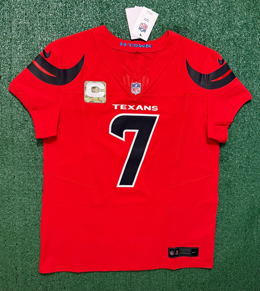 CJ Stroud Houston Texans Jersey #7 Nike Vapor Fuse Elite Red Size 44 (L) NFL