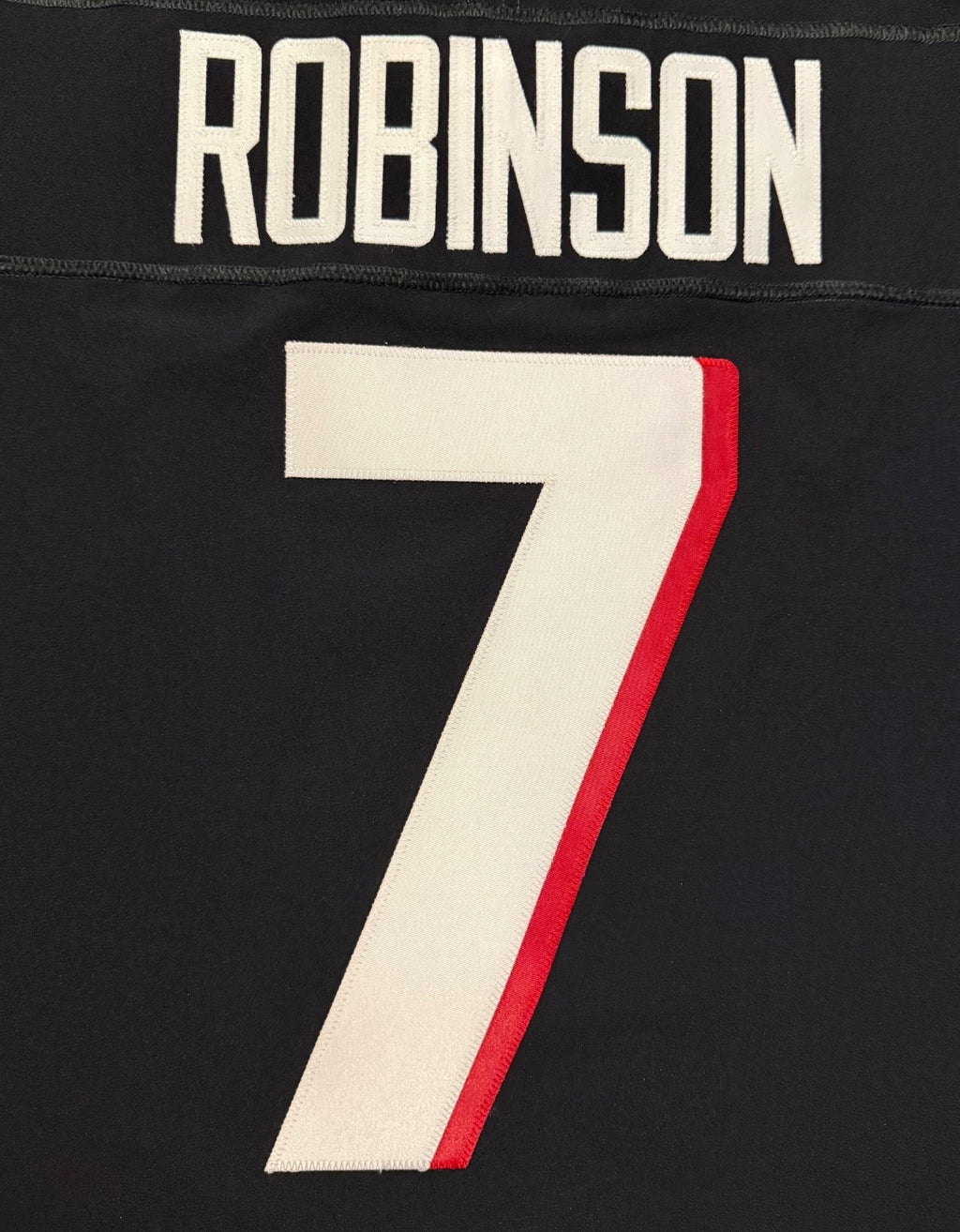 Bijan Robinson Atlanta Falcons Jersey #7 Nike Vapor FUSE Elite Black Size 44 (Large) NFL