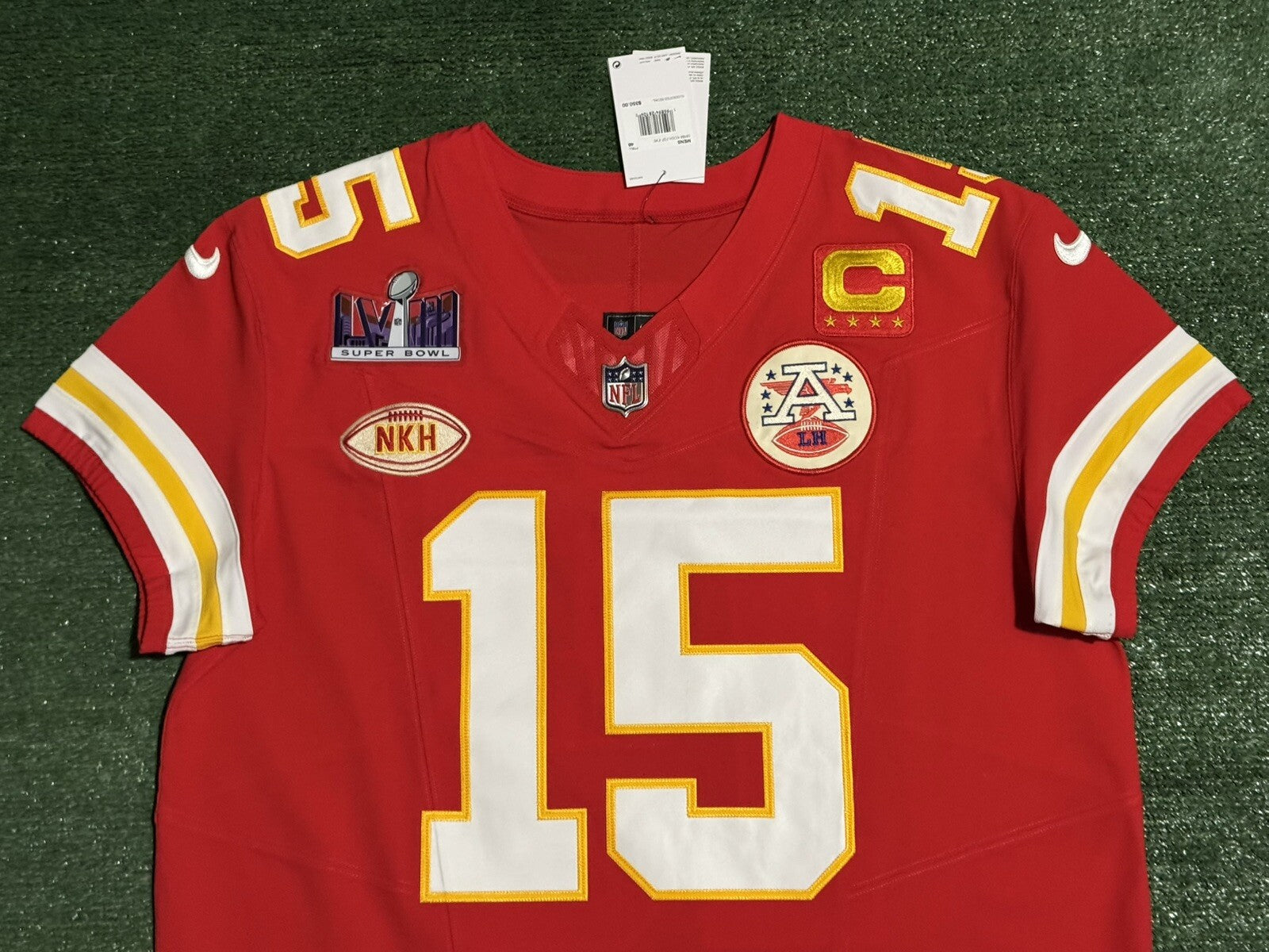 Patrick Mahomes Kansas City Chiefs Jersey #15 Nike Vapor FUSE Elite Red Size 48 (XL) NFL