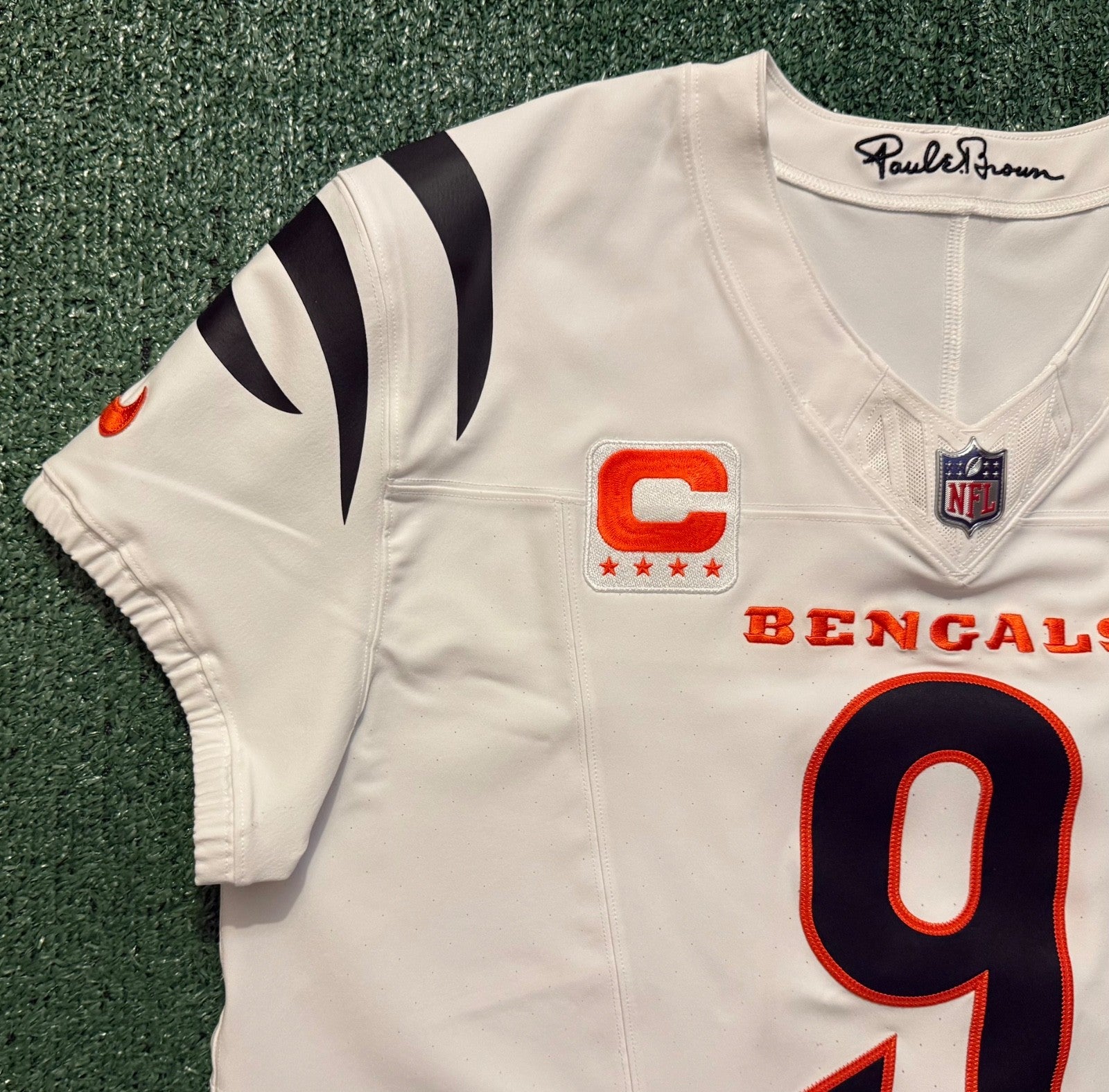 Joe Burrow Cincinnati Bengals Jersey #9 Nike Vapor FUSE Elite White Size 48 (XL) NFL