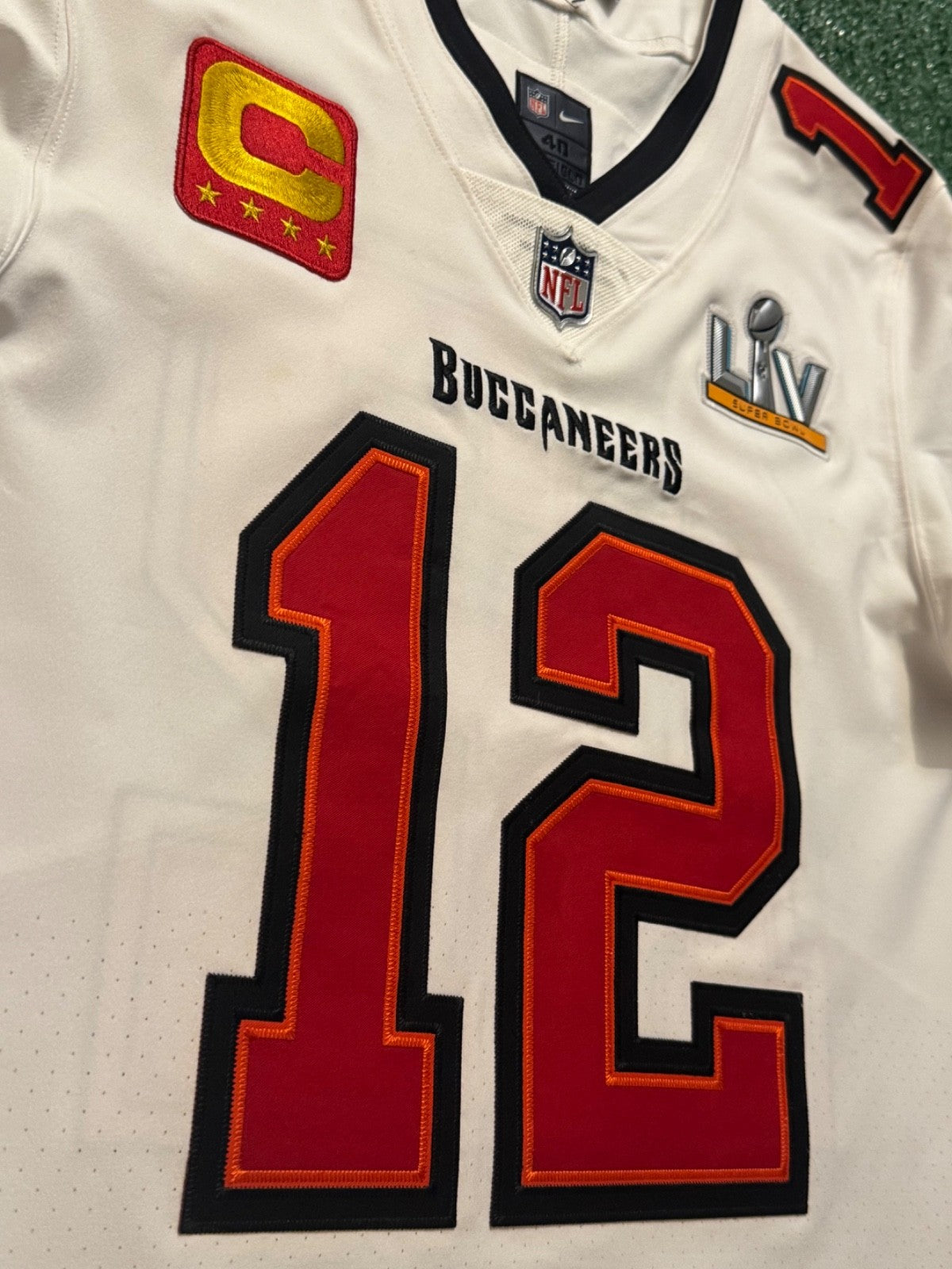 Tom Brady Tampa Bay Buccaneers Jersey #12 Nike Vapor Elite White size 40 (Medium) NFL
